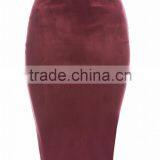 Suede Midi Women Skirt thumbnail-3
