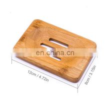 Handmade Wooden Bamboo Soap Holder Dish Tray Soap Holder Black Bathroom Cleaning Shower Container
