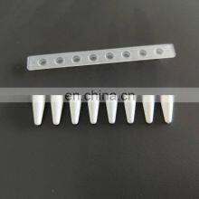 Laboratory 8 Strips 0.1ml Micro Centrifuge White 0.2ml 8-strip PCR Tubes With Flat Cover thumbnail-3