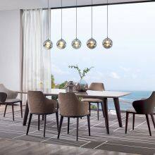 Concise Home Luxury Table DT1703-16 Natural Marble or Wooden Top With Wooden Leg Dining Table thumbnail-2