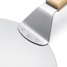 Factory Stainless Steel 430 Pizza Tools Oak Wood Handle Pizza Plate 10/12 Inch Pizza Peel for Baking thumbnail-4