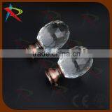 1.1-2.1m Antique Brass 19mm Metal Extend Window Curtain Pole Crystal Glass Finial thumbnail-1
