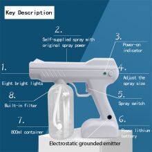 Electrostatic Spray Nano Blue Light Spray Gun Home Office Disinfection 360 Degree Comprehensive Adsorption Sterilization thumbnail-3