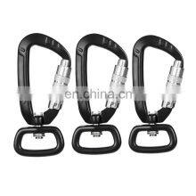 2022 Amazon Heavy Duty Hiking Aluminum 4KN Carabiner Climbing Multi Tool Lightweight Swivel Carabiner Hook For Dog Leash