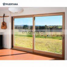 Aluminium Clad Timber Composite Sliding Patio Door Outdoor Exterior Aluminum Wood Sliding Doors External thumbnail-5