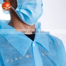 Disposable Nonwoven PP Lab Coat With Pockets and Buttons thumbnail-3
