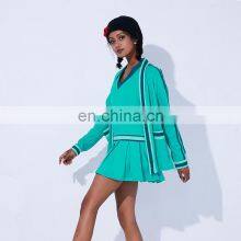 Custom Logo Free Match 2/3 Piece Sports Tennis Suit Set Casual Baseball Dress And Jacket Set Play Badminton Fitness Wear Clothes thumbnail-1