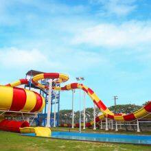 Large Water Park Equipment Children's Water Combination Slide Swimming Pool Fiberglass Rainbow Slide Water House Water Village thumbnail-3