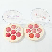OEM/ODM Make up Blusher Powder Cheeks 7 Color Palette Facial Cosmetics Blusher Face Red Powder thumbnail-2