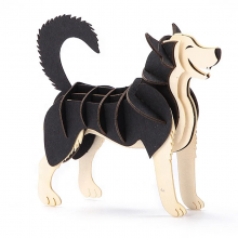 Custom DIY STEM Toys Games 3D Assembly Paper Puzzles Laser Cut Animal Husky Model Jigsaw Kids Gifts Home Ornament thumbnail-1