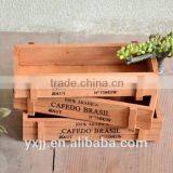 S/3 New Arrival Delicate Terracotta Wood Garden Rectangular Planter Box thumbnail-3