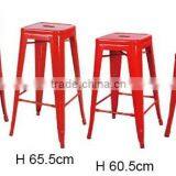 MCH-1505 Black Stackable Stool 65cm Height Industrial Metal Wood Chair thumbnail-6