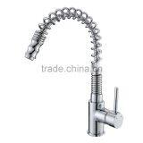 Good Build Quality Chrome Monobloc Kitchen Sink Mixer Tap Swivel & Spring Spout Pull Out Bar Taps thumbnail-3