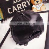 Cute Colorful Cartoon Animal Bear Pattern Leather Snapback Hats Custom thumbnail-4