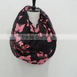 Wholesale Hot Hit New Pattern Butterfly Printing Polyester Cotton Infinity Scarf thumbnail-6