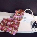 High Quality Black Border Bear Printed Ladies Cashmere Pashmina Shawl thumbnail-5