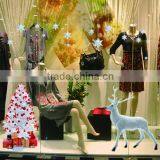 ALFOERVER Pvc Antelope and Christmas Tree Window Decal Sticker thumbnail-1