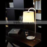 UL&CE Chrome Finish Steel Dual Night Stand Lamp