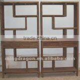 Chinese Antique Furniture Elm Wood Bookshelf thumbnail-1