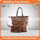 2537- Jangle Style Snake Texture Cloth Material Match PU Shopper Hobo Bag thumbnail-1