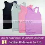 Solid Color Square Neck Long Vest Woman