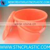houseware plastic pail with lid and handle 14L