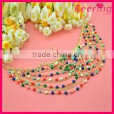 Wholesale elegant latest model fashion colorful beaded necklace WNK-274