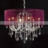 Maria Theresa Crystal Chandelier Glass Pendant Light With Shade CZ1007/6 thumbnail-1