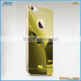 2015 Hot Selling Product, New Arrived Front+Back Metallic Electroplating Mirror Tempered Glass Screen Protector for IPhone 5 5s