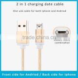 2 in 1 Usb Cable Multi-function Two-sided Usb Cable and Wire Suitable for Both IPhone and Samsung