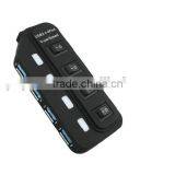 Computer Super Speed 4 Port USB 3.0 Hub With Power Cable USB Type A to Micro 3.0 B Cable thumbnail-2