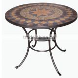 outdoor mosaic table tops-28" Round tiles patio table