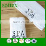 luxury white embroidery custom logo cotton face towels for hotel & spa