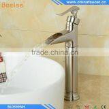 Hot Selling Brushed Nickel Bathroom Waterfall Basin Tap thumbnail-1