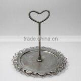 100063SA- Chromed Wire Heart-Handed Metal Holder