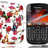 Flower Skin Case TPU Silicon Back Cover for BlackBerry Bold 9930 9900