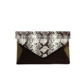 CL12-014 China suppliers snake skin classic envelope clutch purse hand bag