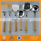 Wooden Handle Stainless Steel Kitchen Tools