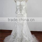 Real Sample Mermaid Heavy Beaded Plus Size Wedding Dress Crystal Embroidery thumbnail-2