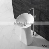 Top Grade Luxury One Piece Pedestal Sinks Wash Basin