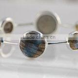 925 Sterling Silver Labradorite Gemstone Bangle