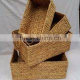 Water Hyacinth Storage Basket With Iron Frame and Handle thumbnail-4