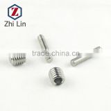 Stainless steel 304 hex socket fat end concave socket set screws DIN913 DIN916