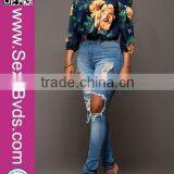 Latex Embroidery Women Suit Ladies Off-shoulder Leisure T-shirt Summer Suit Styles for Women 2016 thumbnail-4