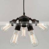 10.9-10 Hand Built an Original Design Maria Steampunk Five Lamp Holder Bronze Pendant Lamp