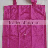 nylon folding foldable solid color shopping bag strong strap