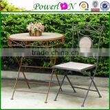 Antique Metal Folding Outdoor Patio Furniture thumbnail-2