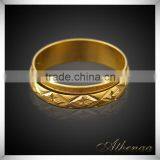 18k Gold Plated Fashion Simple Round Designs Copper Engagement Ring thumbnail-2