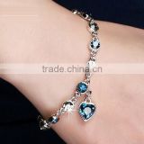 Fashion cute Crystal Chain Bracelet,Austria Crystal Bangle Glitter Bracelet for Sexy girls Women, Luxury charm Crystal bracelets