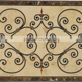 New house kitchen wall design natural marble inlay for backsplash
